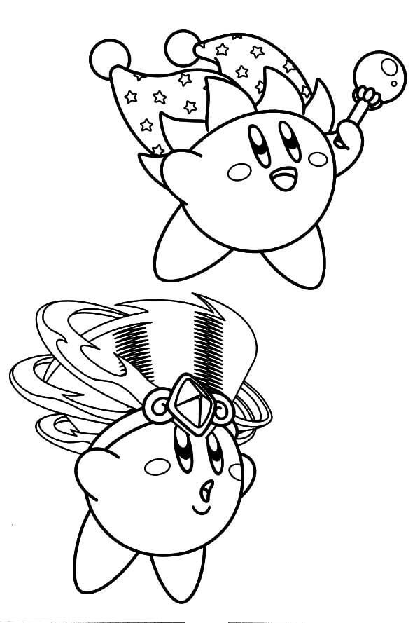 Dibujo de Kirby el Mago para Colorear