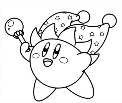 Dibujo de Payaso Kirby para Colorear