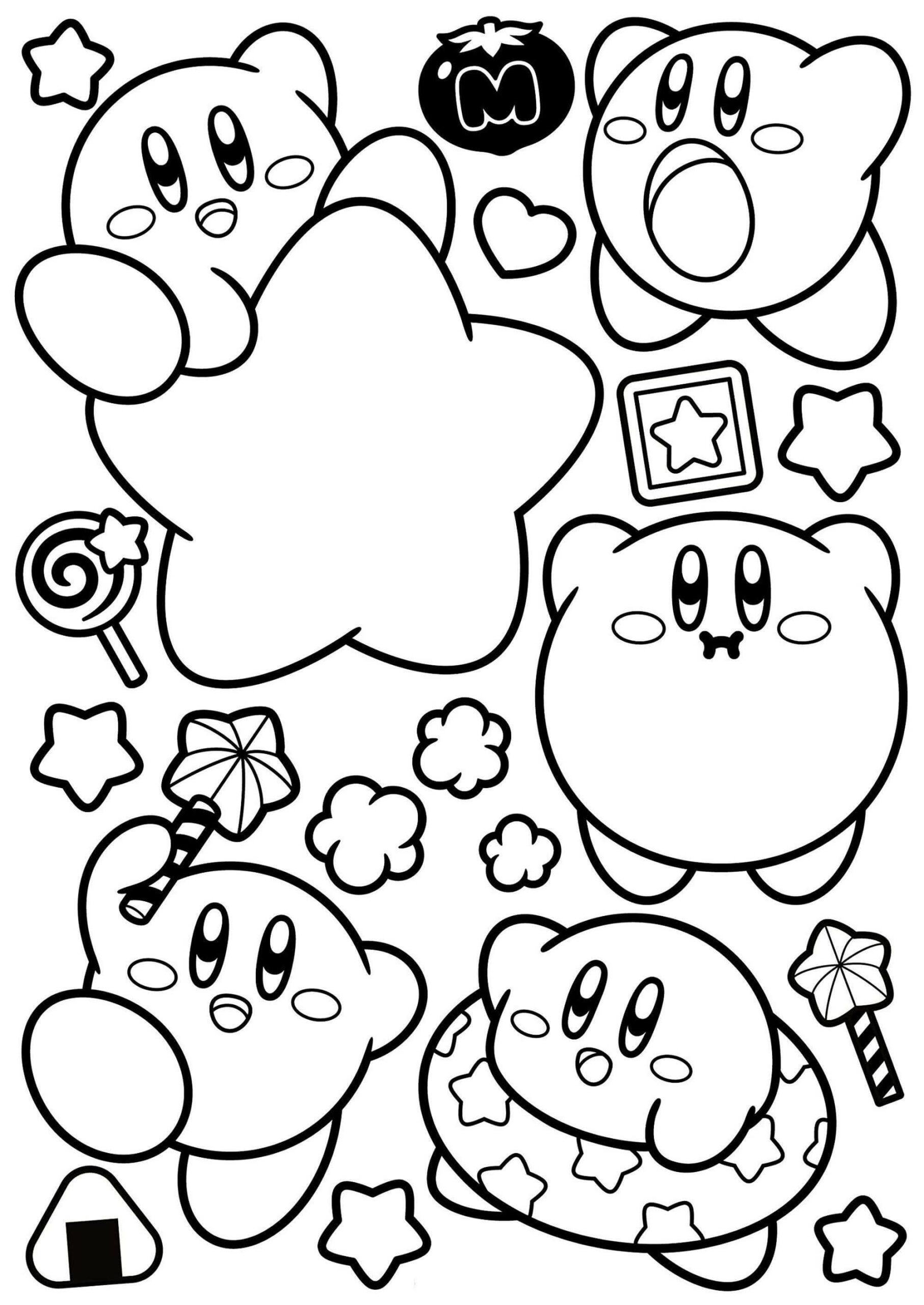 Dibujo de Pegatinas Kirby Scaled para Colorear