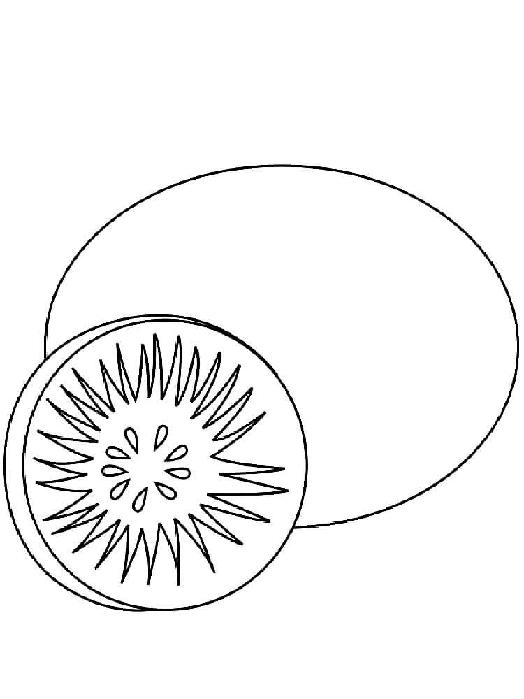 Dibujo de Buen Kiwi para Colorear