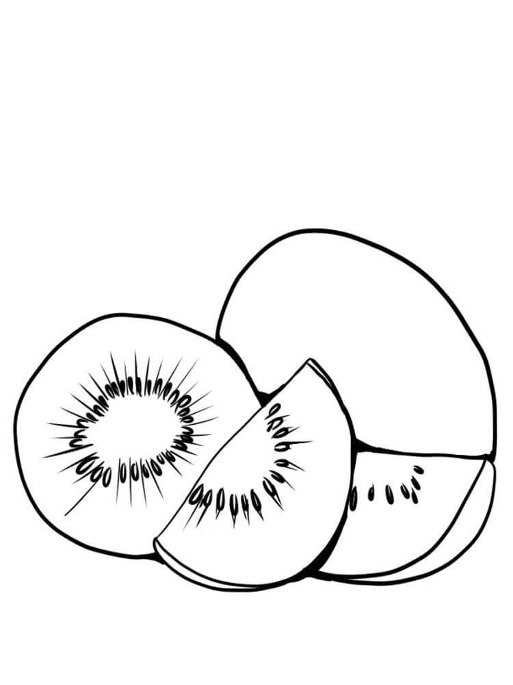 Dibujo de Frutos de Kiwi para Colorear