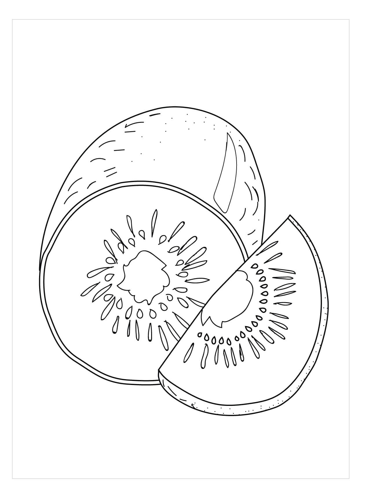 Dibujo de Impresionante Kiwi para Colorear