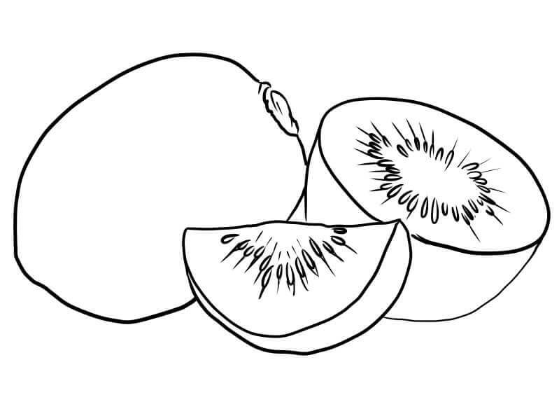 Dibujo de Kiwi Normal para Colorear