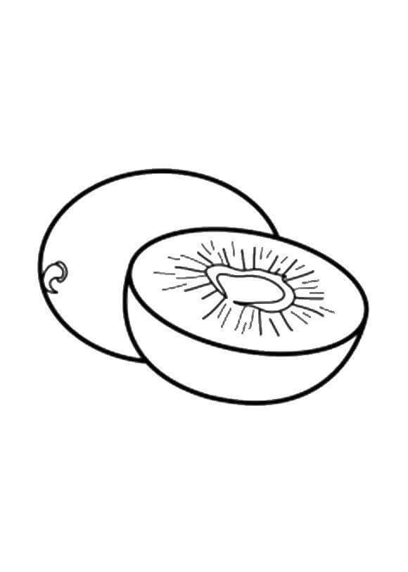 Dibujo de Kiwi Perfecto para Colorear