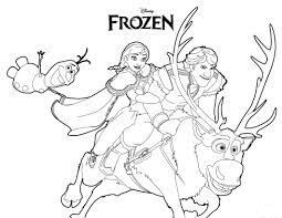 Dibujo de Anna Olaf Kristoff en Svan para Colorear