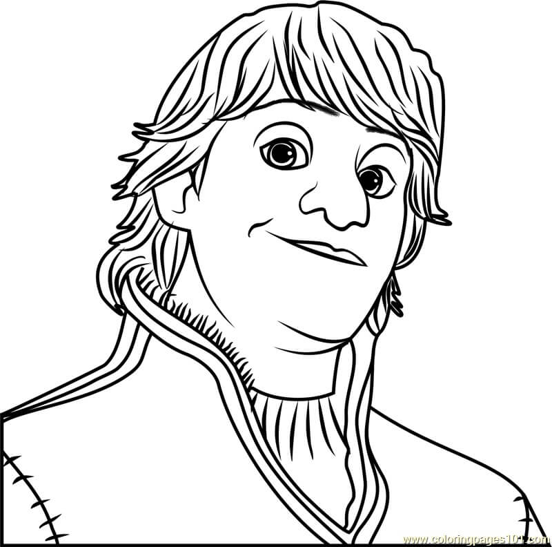 Dibujo de Cabeza Kristoff para Colorear