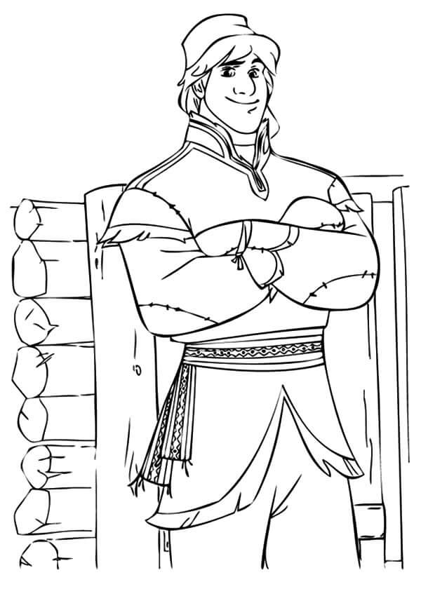 Dibujo de Genial Kristoff para Colorear