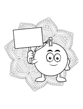 Dibujo de Kumquat Sonriendo Scaled para Colorear