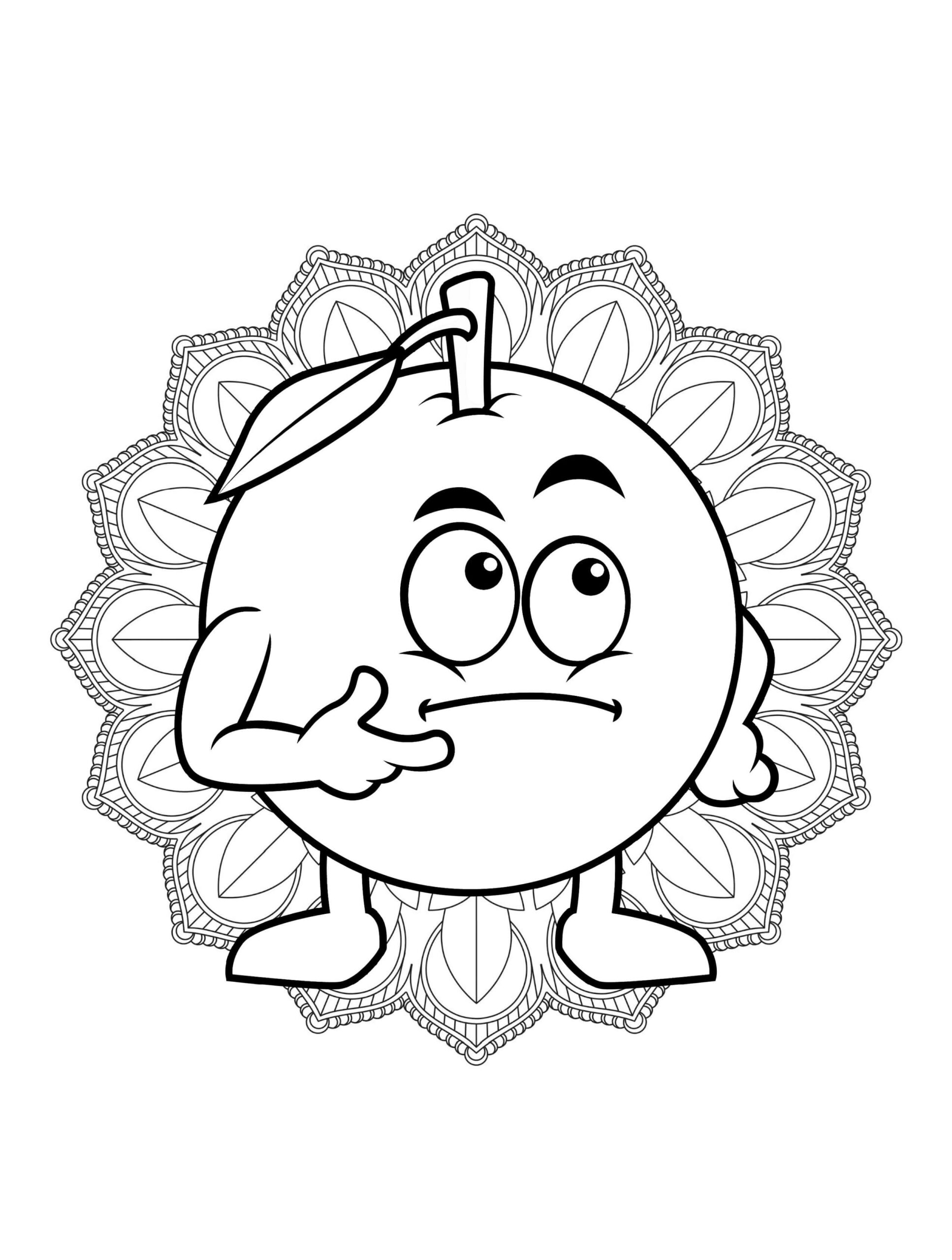 Dibujo de Pensamiento Kumquat Scaled para Colorear