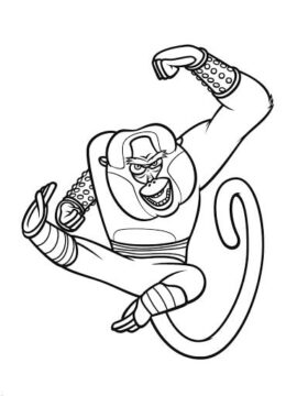 Dibujo de Maestro de los Monos para Colorear