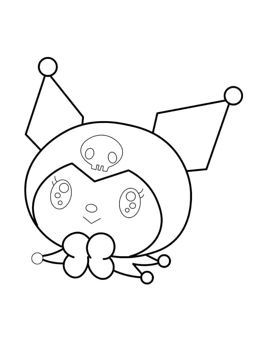 Dibujo de Cabeza Kuromi para Colorear