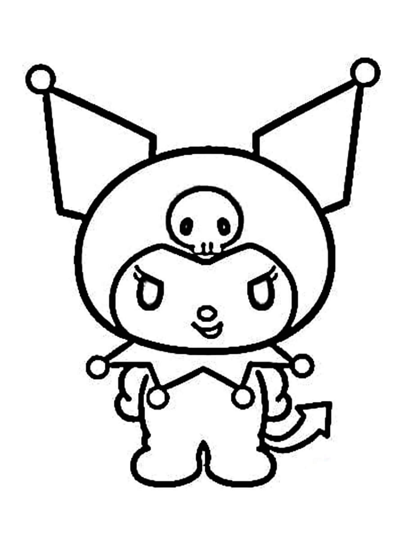 Dibujo de Divertido Kuromi para Colorear