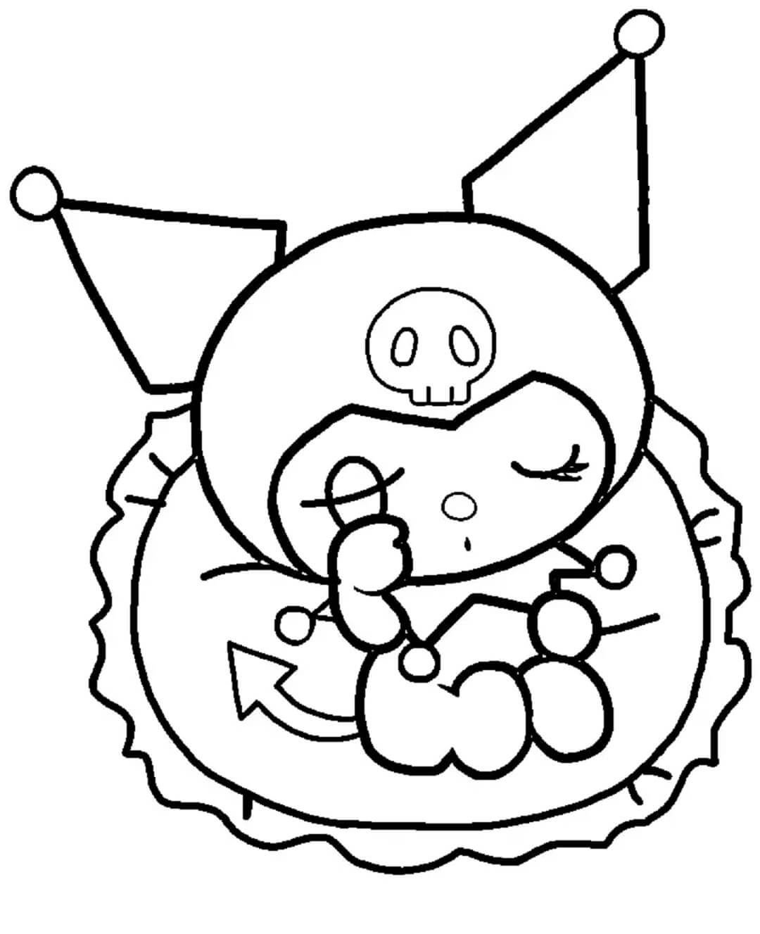 Dibujo de Dulce Kuromi para Colorear