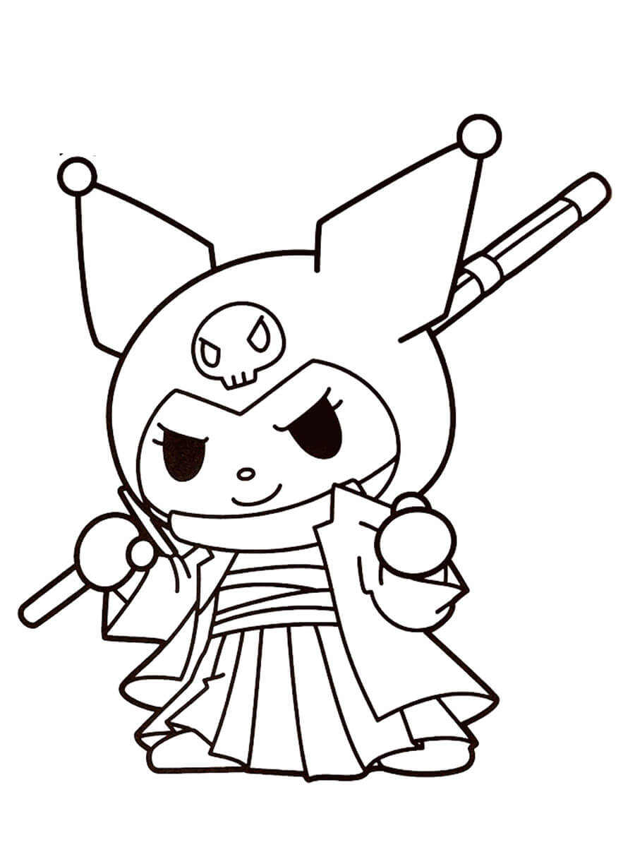 Dibujo de Espadachin Kuromi para Colorear