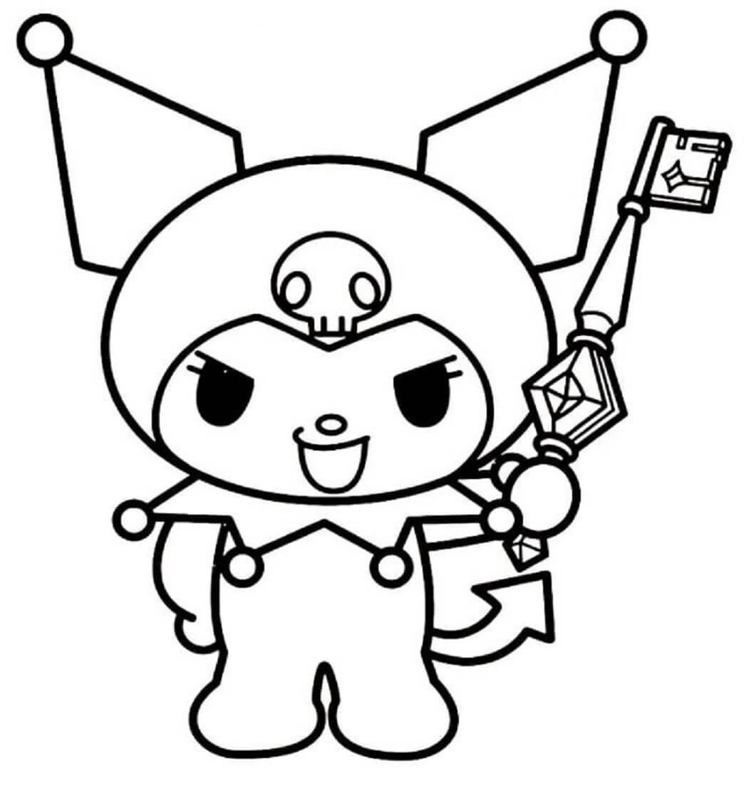 Dibujo de Impresionante Kuromi para Colorear