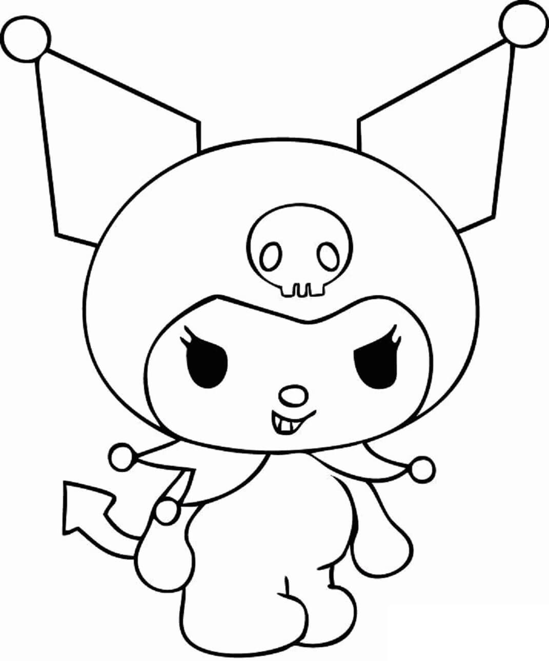 Dibujo de Kuromi básico para Colorear
