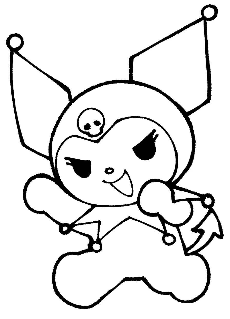 Dibujo de Kuromi Corriendo para Colorear
