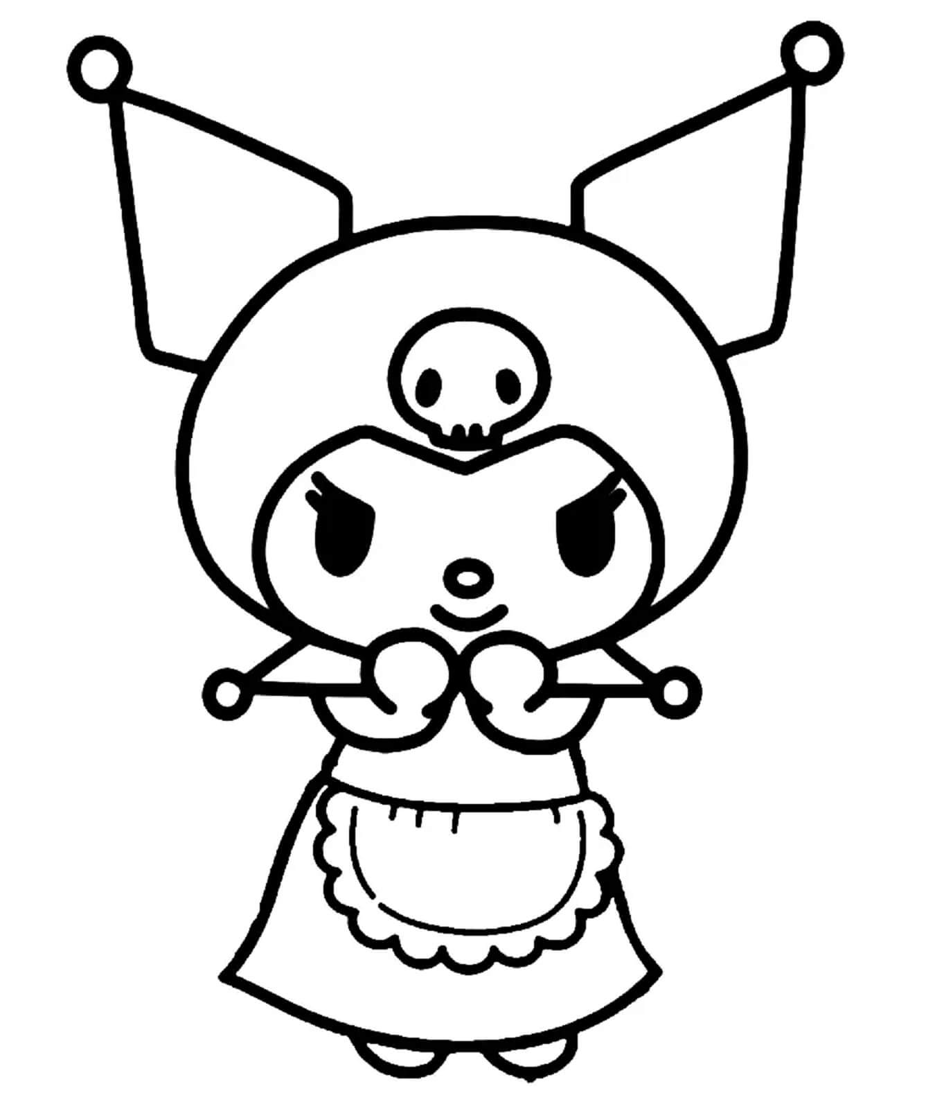 Dibujo de Kuromi Normal para Colorear