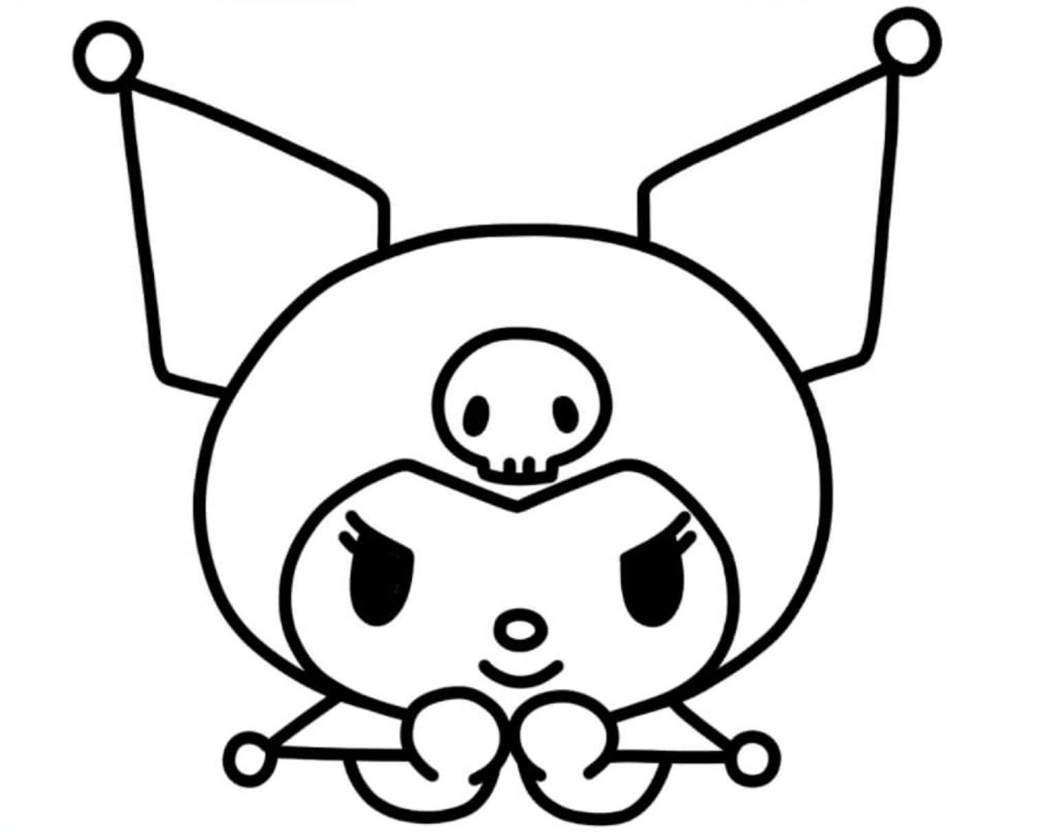 Dibujo de Kuromi Simple para Colorear