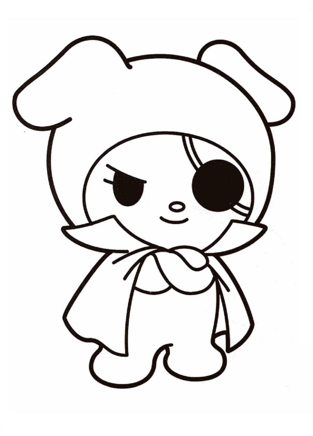 Dibujo de Pirata Kuromi para Colorear