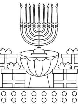 Dibujo de Página para Colorear fácil de Kwanzaa para Colorear