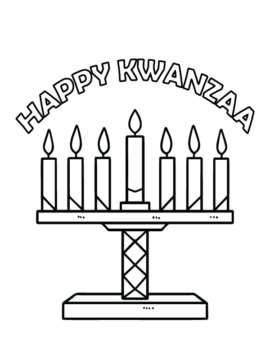 Dibujo de Página para Colorear Feliz de Kwanzaa para Colorear