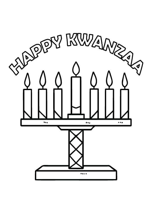Dibujo de Página para Colorear Feliz de Kwanzaa para Colorear