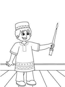 Dibujo de Página para Colorear de Kwanzaa para Colorear