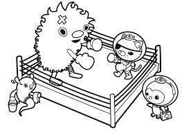 Dibujo de Boxeo de Sombras Kawazii para Colorear
