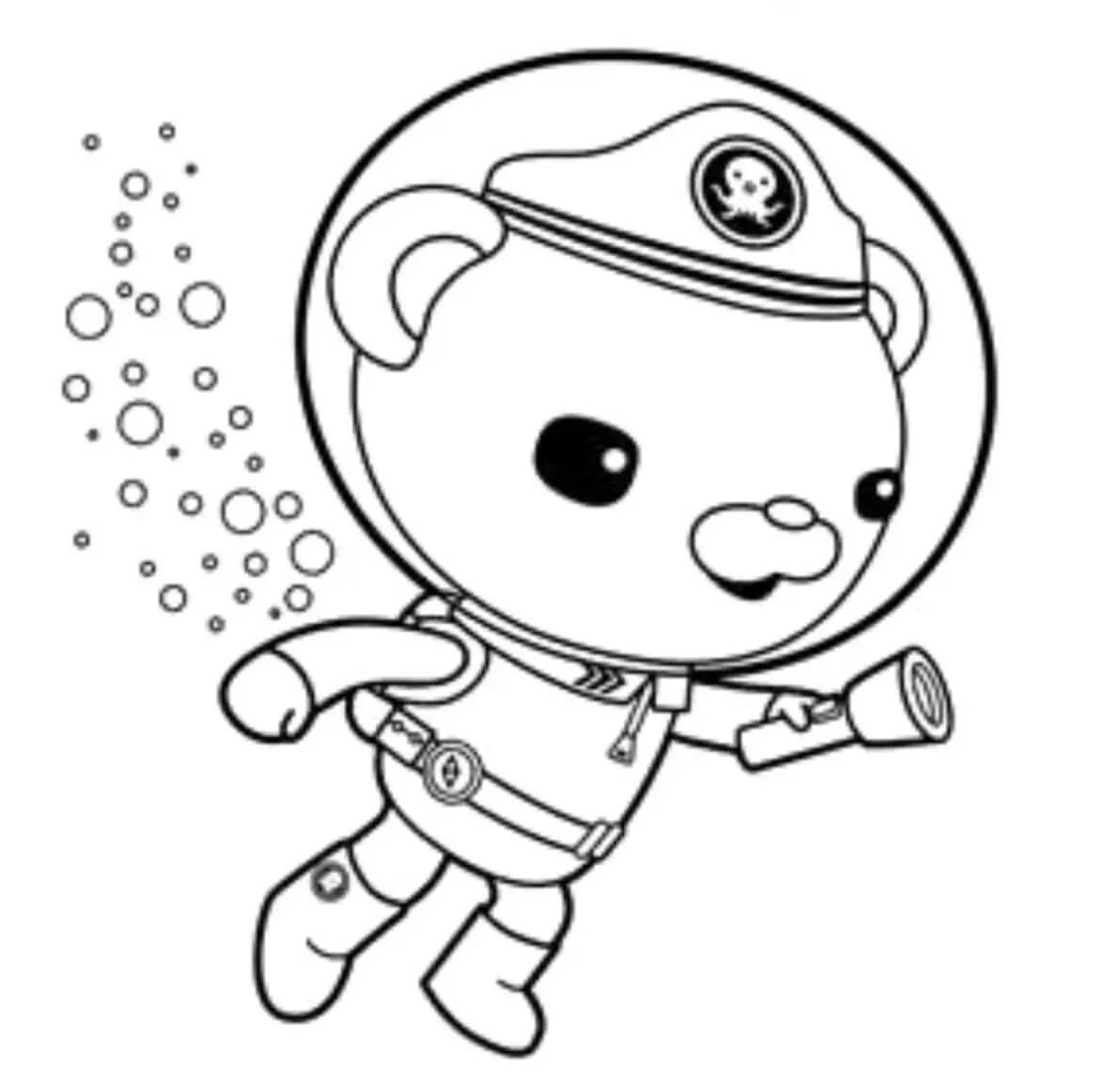 Dibujo de Kawazii Bajo el Mar para Colorear