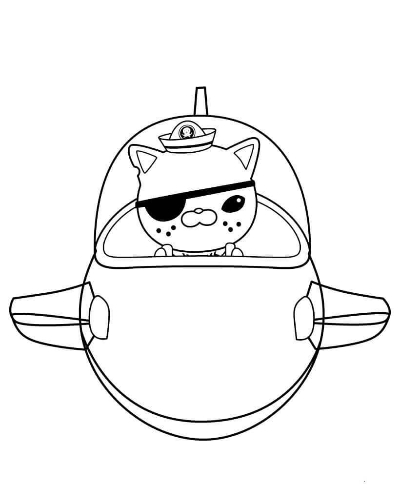 Dibujo de Kawazii en Barco para Colorear