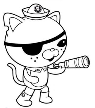 Dibujo de Octonautas de Kwazii para Colorear