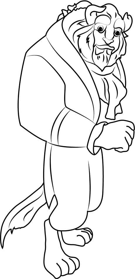 Dibujo de La Bestia para Colorear