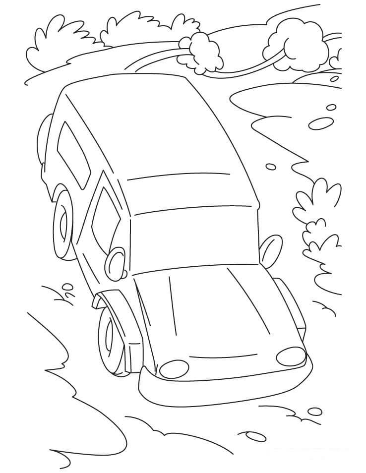 Dibujo de Carretera Pendiente para Colorear