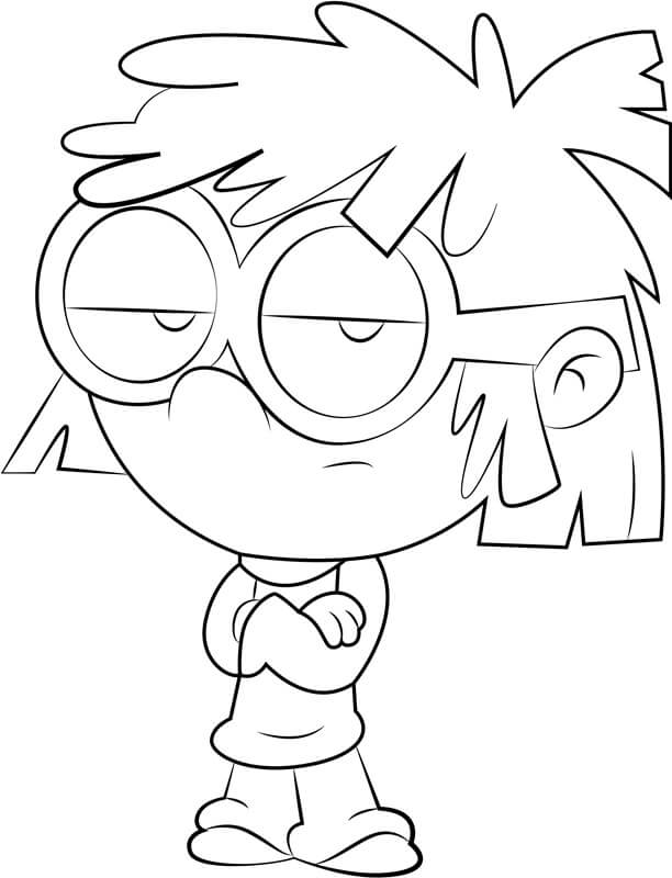 Dibujo de Con Frialdad Lisa Loud para Colorear