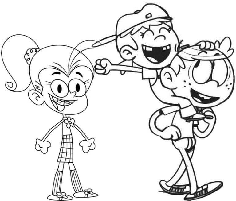 Dibujo de La Casa Ruidosa Divertida para Colorear