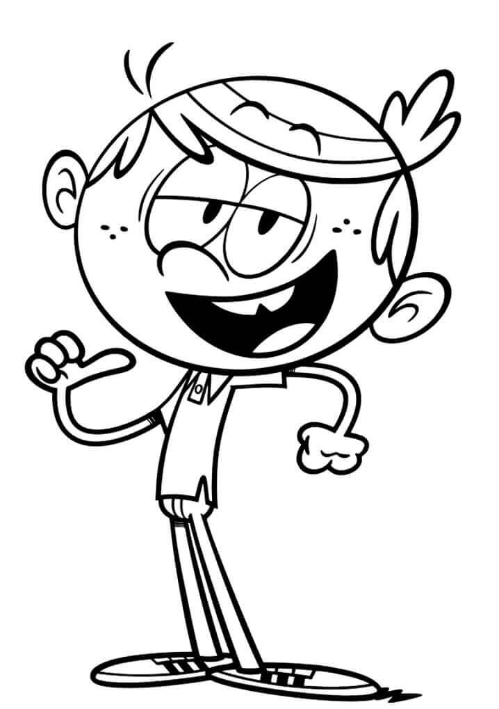 Dibujo de Lincoln Casa Ruidosa para Colorear