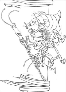 Dibujo de Flik Francis Slim Heimlich para Colorear