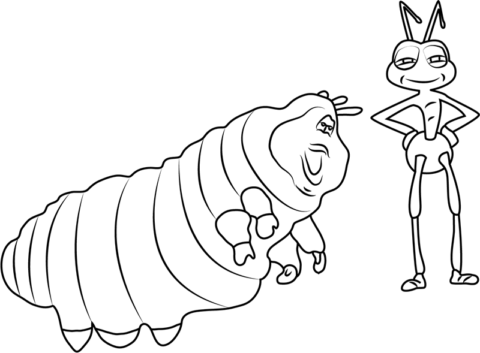 Dibujo de Heimlich y Flik para Colorear