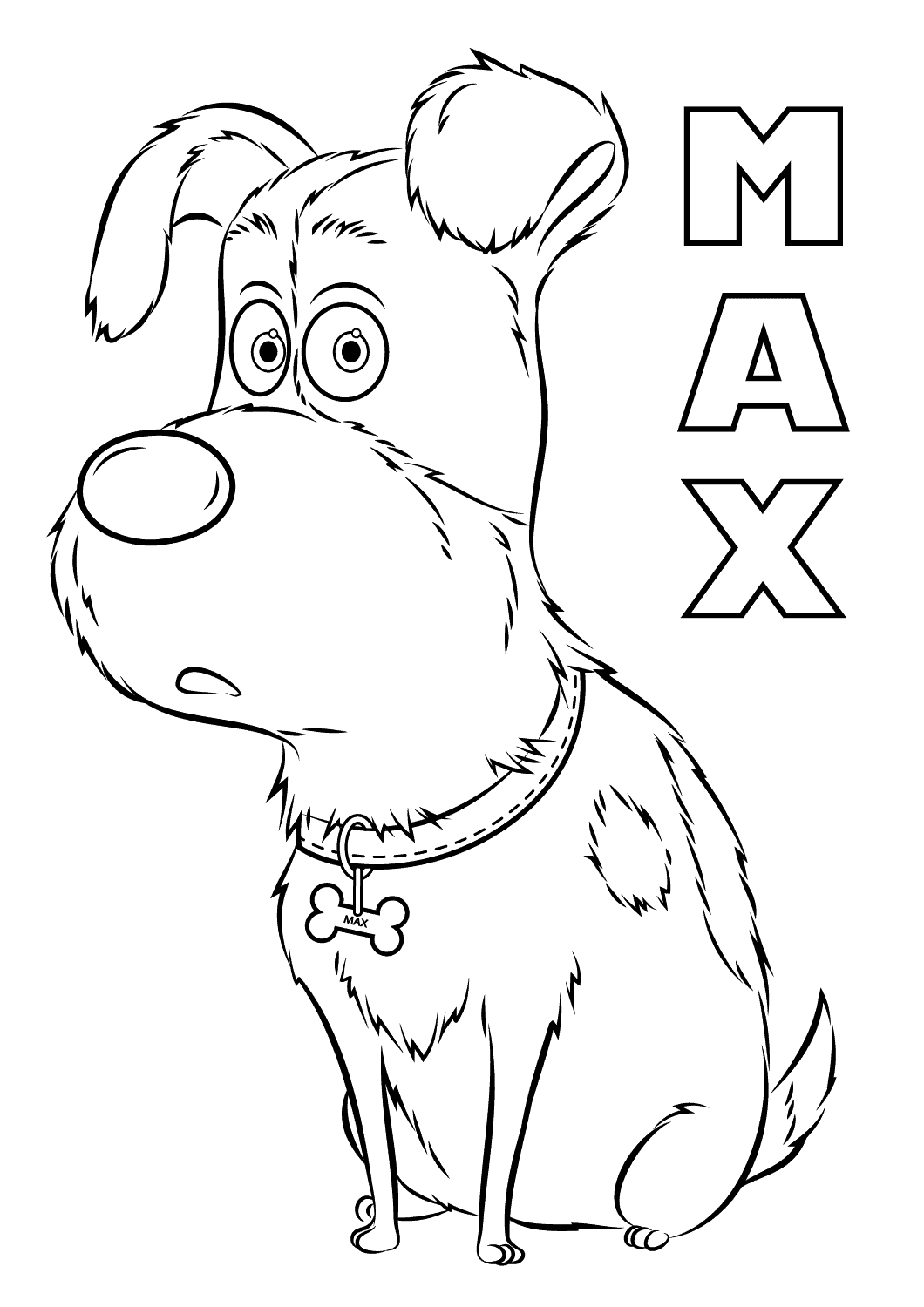 Dibujo de 1559534230 Max From The Secret Life Of Pets A4 para Colorear