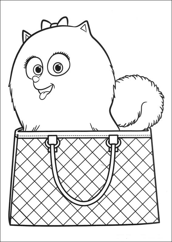 Dibujo de 1559612239 Gidget In Handbag A4 para Colorear