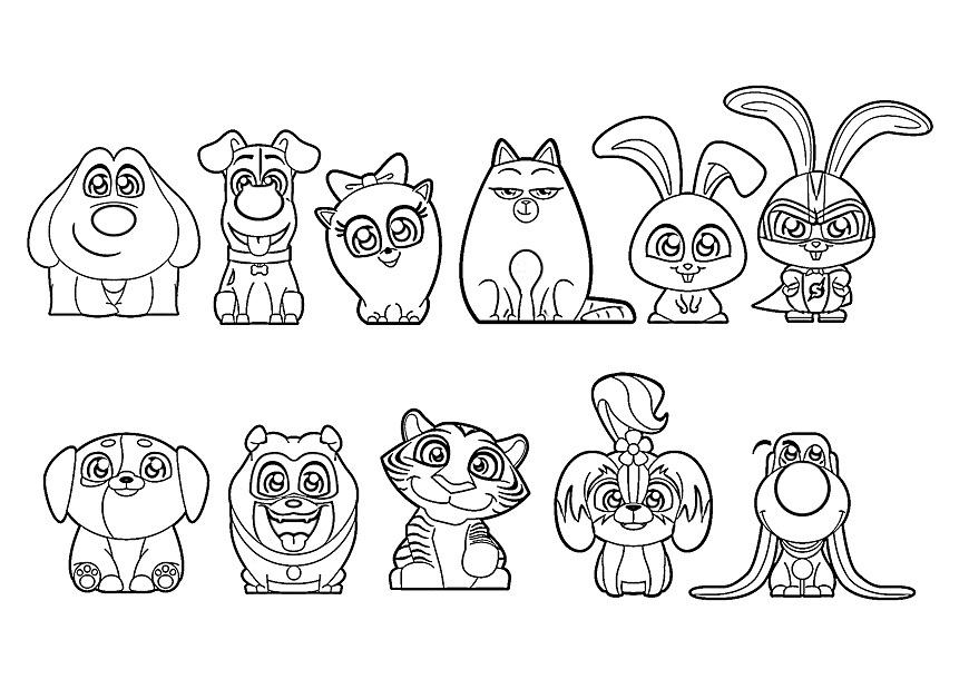Dibujo de 1570840768 Raskrasil The Secret Life Of Pets 23 para Colorear