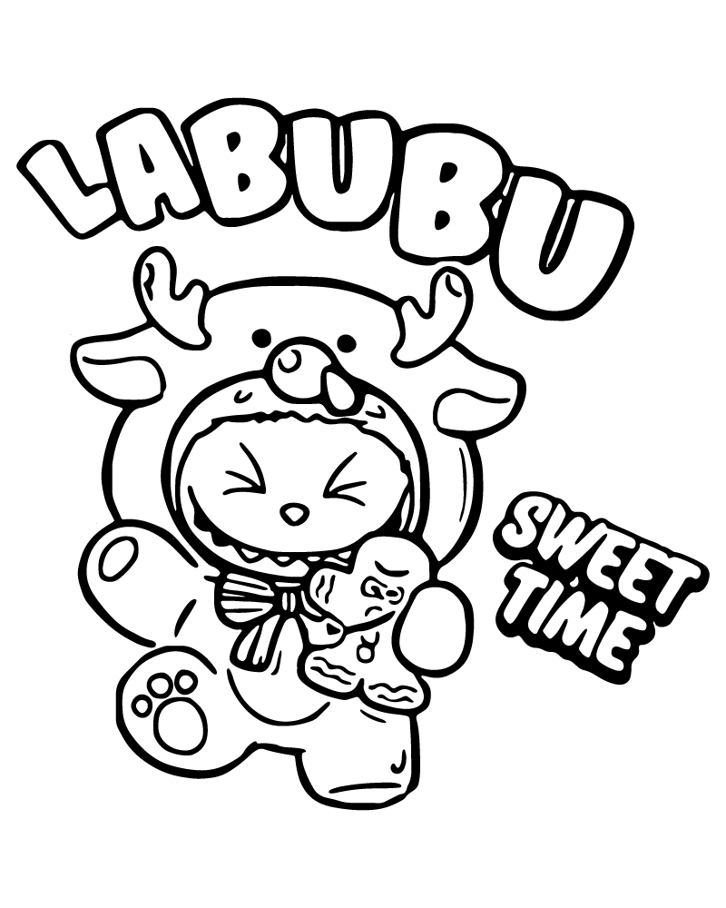 Dibujo de Doll Labubu Coloring Page para Colorear
