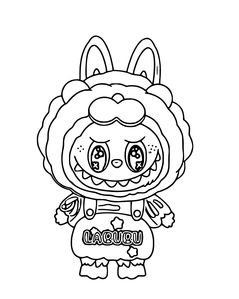 Dibujo de Free Labubu Coloring Page para Colorear