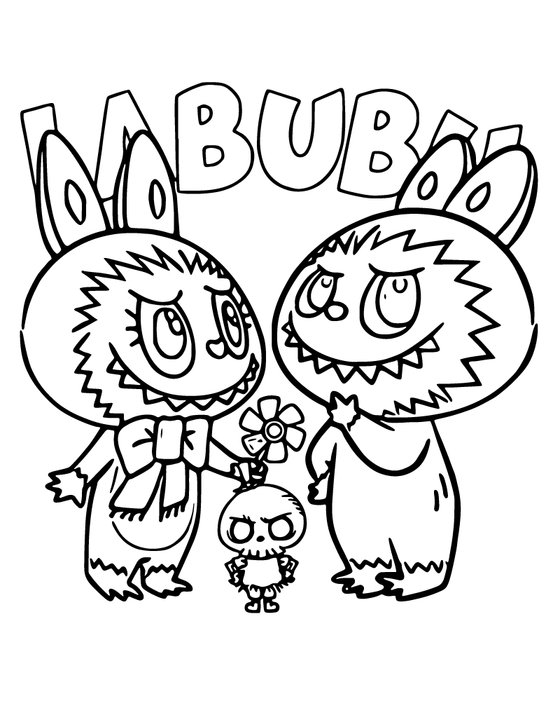 Dibujo de Labubu And Friends Coloring Page para Colorear