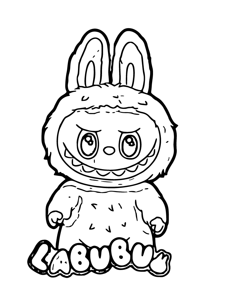 Dibujo de Labubu Bunny Coloring Page para Colorear