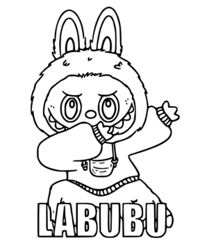 Dibujo de Labubu Characters Coloring Page para Colorear