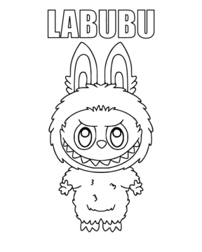 Dibujo de Labubu Coloring Page para Colorear