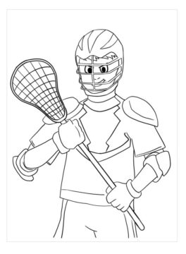 Dibujo de Divertido Jugador de Lacrosse para Colorear