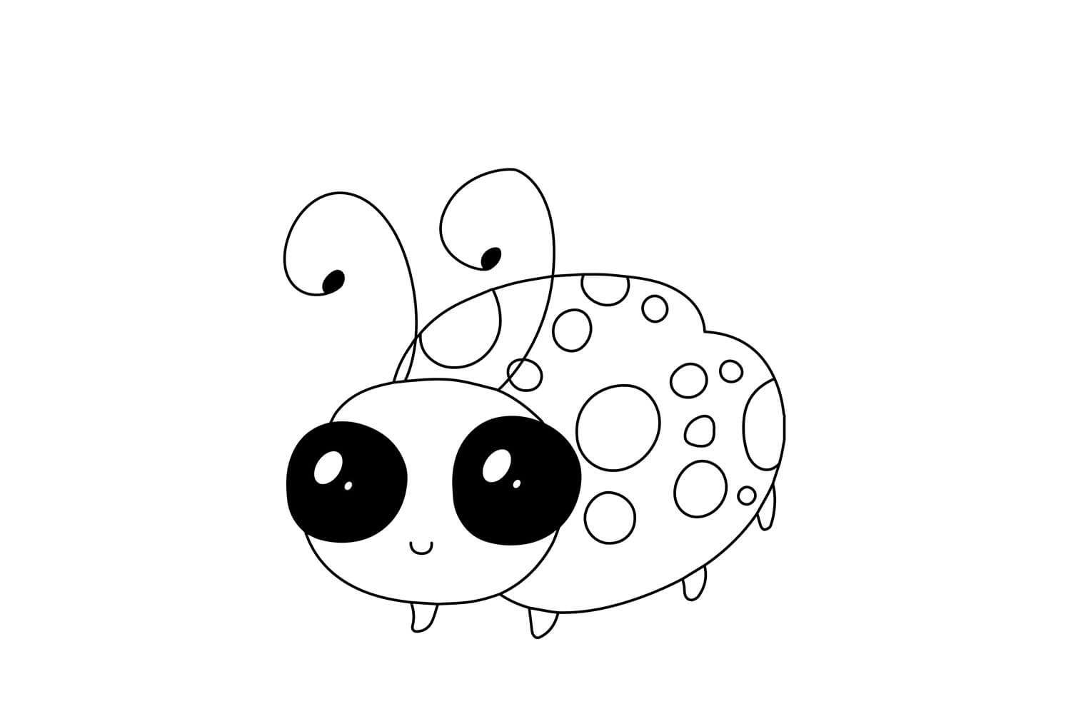 Dibujo de Linda Mariquita para Colorear